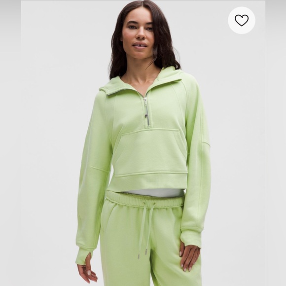lululemon athletica Tops - Lululemon Scuba Oversized Half-Zip Hoodie - Lemongrass - XL/XXL